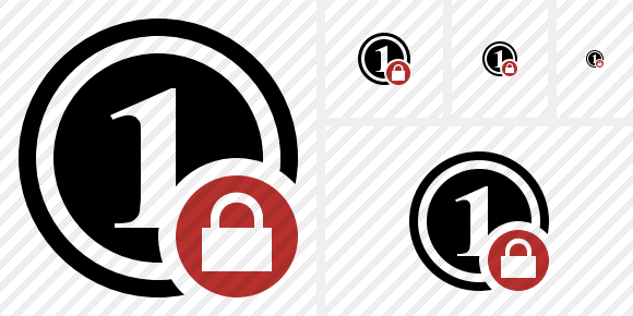 Coin Lock Icon Coin Lock Icon