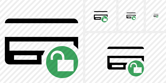 Icona Carta di Credito Sblocco Icona Carta di Credito Sblocco