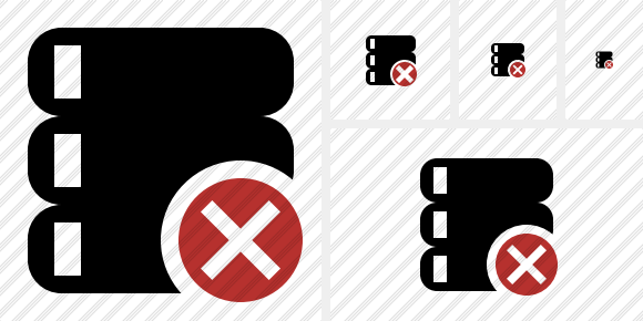 Icône Database Cancel Icône Database Cancel