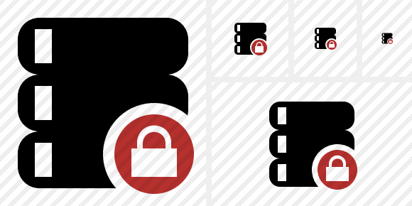 Icône Database Lock Icône Database Lock