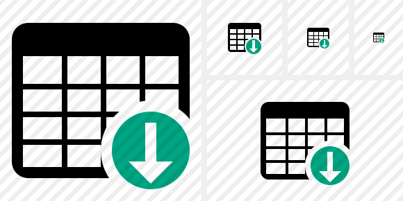 Database Table Download Symbol