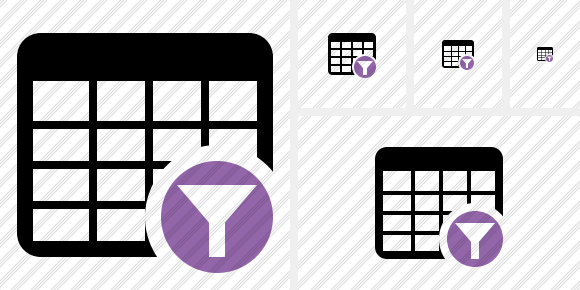 Database Table Filter Symbol