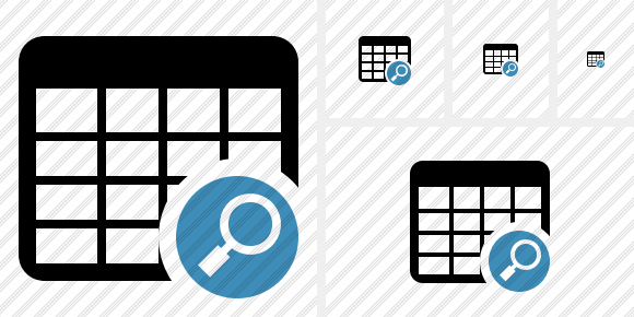 Database Table Search Symbol