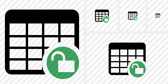 Database Table Unlock Symbol