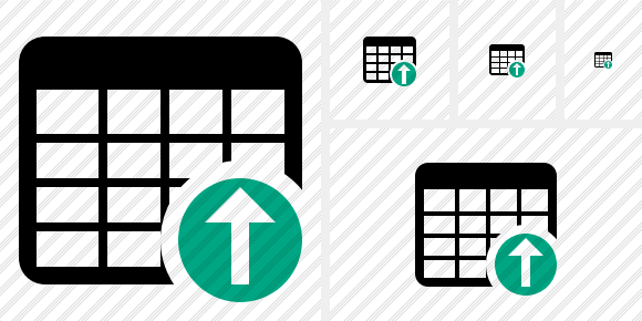 Database Table Upload Symbol