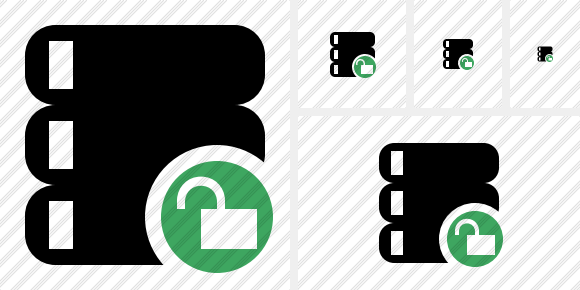 Icône Database Unlock Icône Database Unlock
