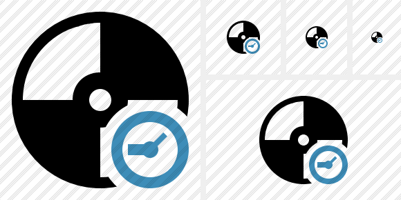 Disc Clock Icon Disc Clock Icon