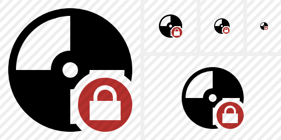Disc Lock Icon Disc Lock Icon