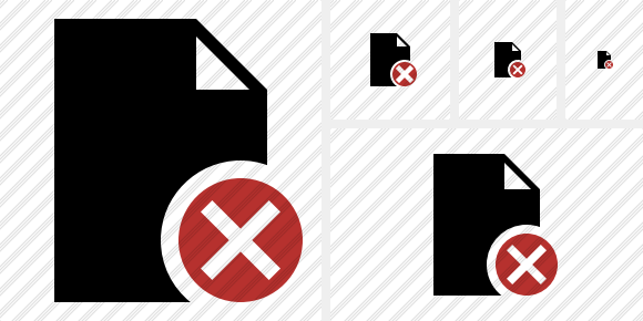 Icono Document Blank Cancel Icono Document Blank Cancel