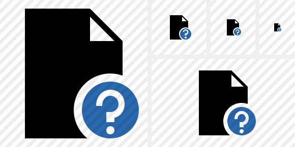 Icono Document Blank Help Icono Document Blank Help