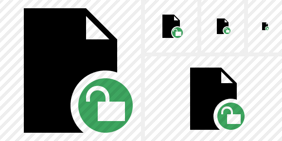 Icono Document Blank Unlock Icono Document Blank Unlock