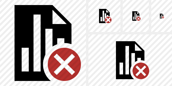 Document Chart Cancel Symbol