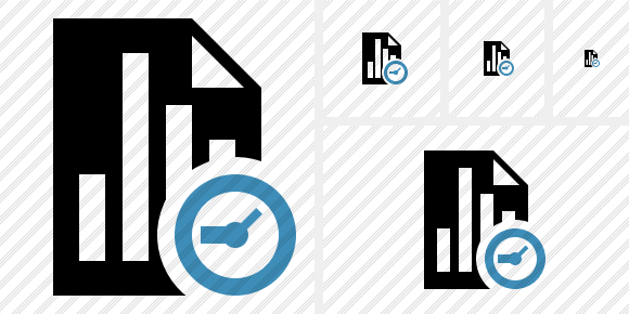 Document Chart Clock Symbol