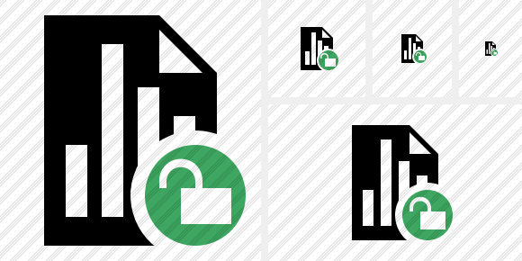 Icono Document Chart Unlock