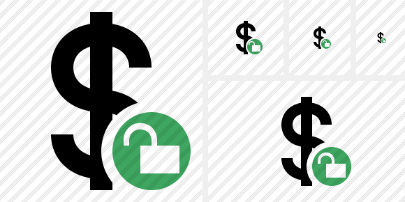 Dollar Unlock Symbol