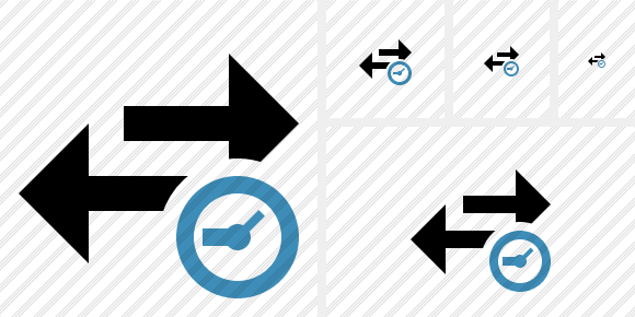 Exchange Horizontal Clock Symbol