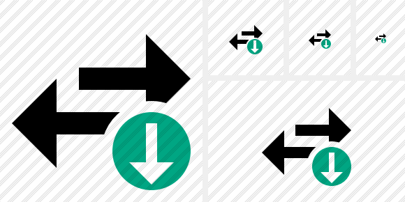 Exchange Horizontal Download Symbol