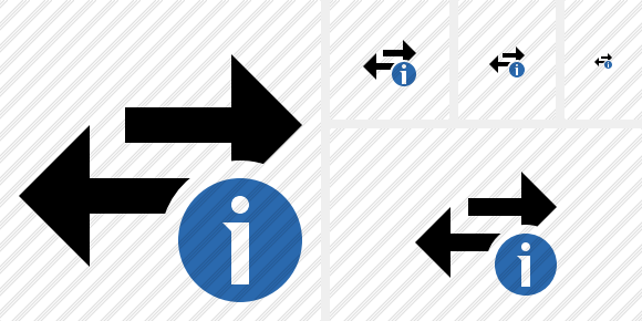 Icône Exchange Horizontal Information