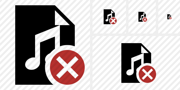 Icono File Music Cancel