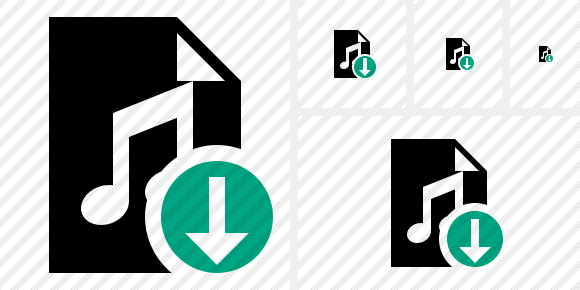 File Music Download Symbol