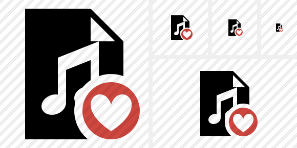 File Music Favorites Symbol