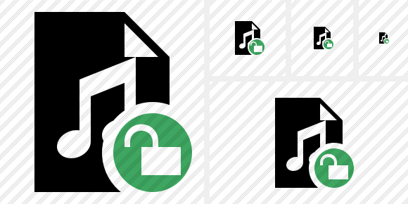 File Music Unlock Symbol