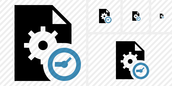File Settings Clock Icon File Settings Clock Icon