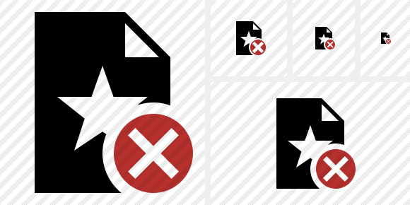 File Star Cancel Icon