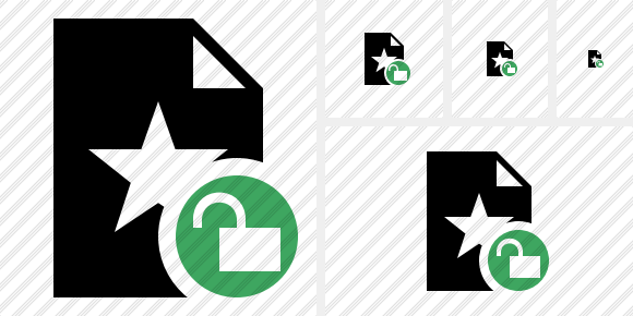 File Star Unlock Symbol