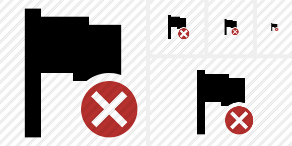 Flag Cancel Symbol