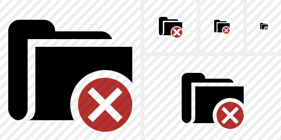 Folder Cancel Symbol Folder Cancel Symbol