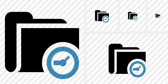 Folder Clock Symbol Folder Clock Symbol