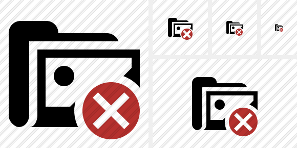 Folder Gallery Cancel Symbol