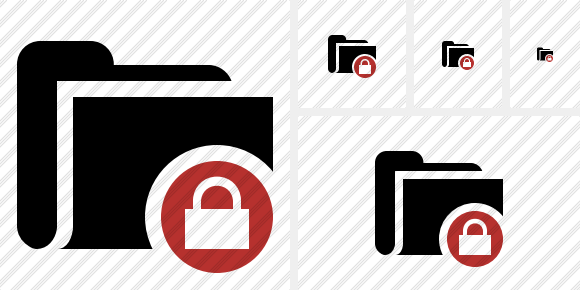 Folder Lock Symbol Folder Lock Symbol