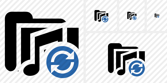 Иконка Папка Музыка Обновить