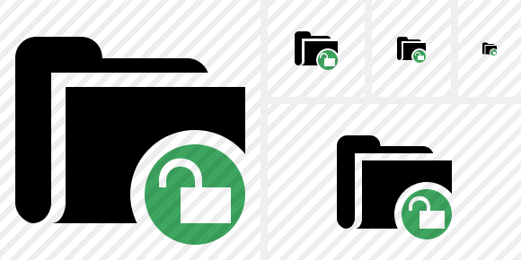 Folder Unlock Symbol Folder Unlock Symbol
