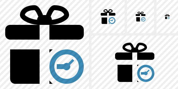 Gift Clock Icon