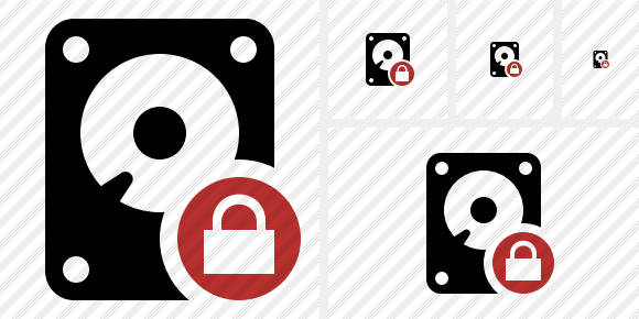 Hard Drive Lock Icon