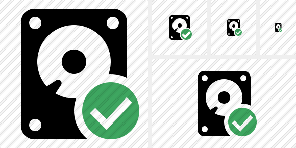 Hard Drive Ok Icon