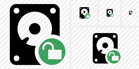 Hard Drive Unlock Symbol