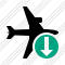 Airplane Horizontal Download Icon