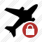 Airplane Lock Icon