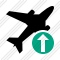 Airplane Upload Icon