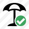 Beach Umbrella Ok Icon