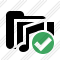 Folder Music Ok Icon