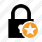 Lock Star Icon