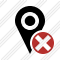 Map Pin Cancel Icon
