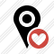 Map Pin Favorites Icon