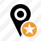 Map Pin Star Icon