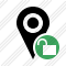Map Pin Unlock Icon